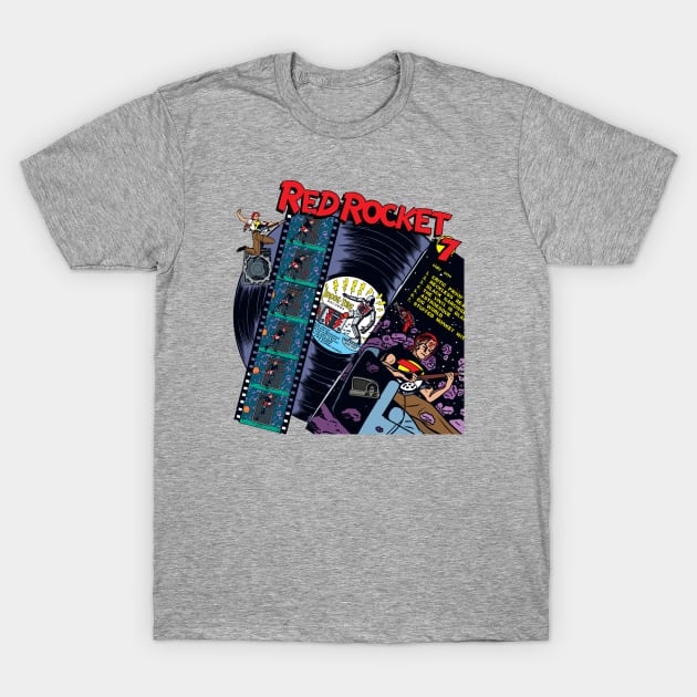 RED ROCKET 7 Record Album T-Shirt by MICHAEL ALLRED